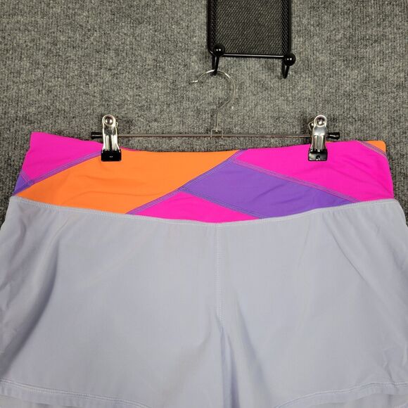 LULULEMON Run Speed Short Cool Breeze Quilt Colorblock Waistband Shorts SIZE 8 - Picture 4 of 10